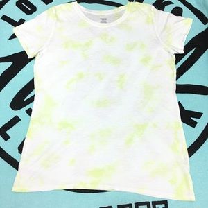 VS PINK TIE DYE PERFECT CREW TEE L
